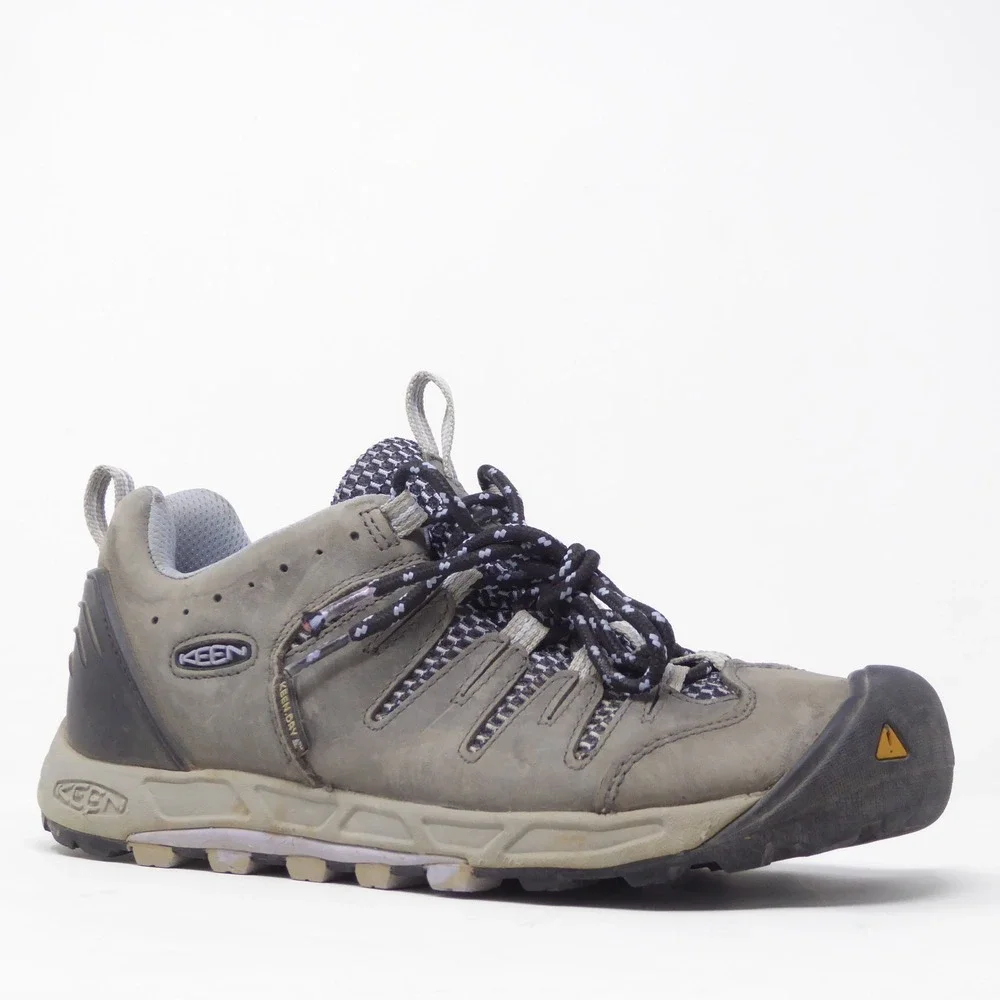 KEEN Womens Bryce Hiking Shoes Gray KEEN.DRY Waterproof Trail Low Top 7.5